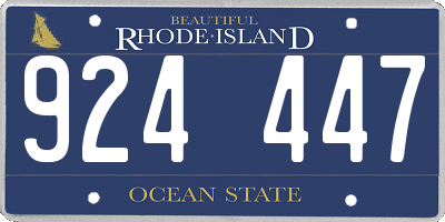 RI license plate 924447