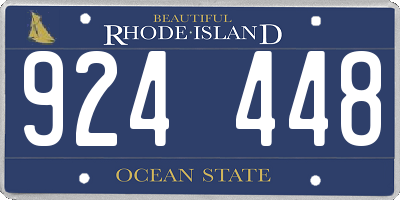 RI license plate 924448