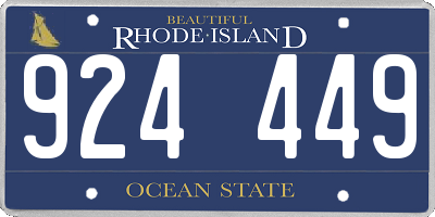 RI license plate 924449