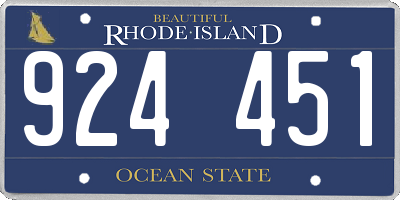 RI license plate 924451