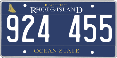 RI license plate 924455