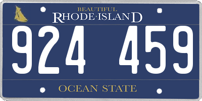 RI license plate 924459