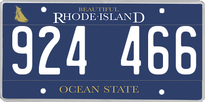 RI license plate 924466