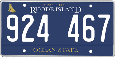 RI license plate 924467
