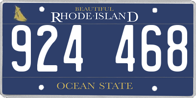 RI license plate 924468