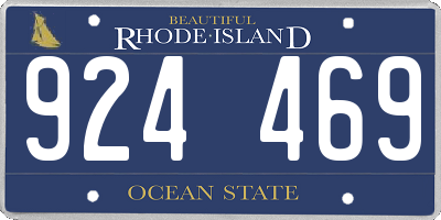 RI license plate 924469