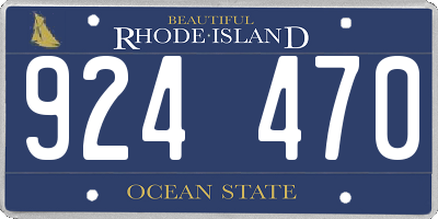 RI license plate 924470