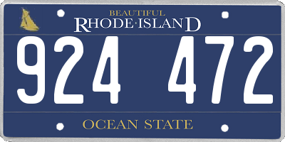 RI license plate 924472