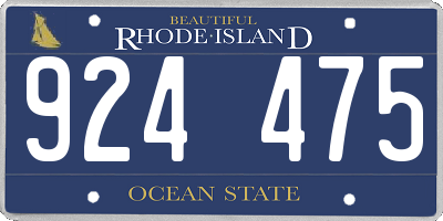 RI license plate 924475