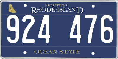 RI license plate 924476