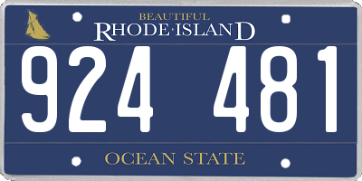 RI license plate 924481
