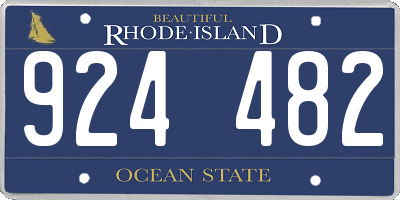 RI license plate 924482