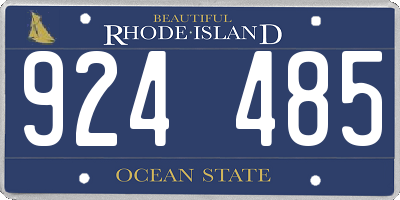 RI license plate 924485