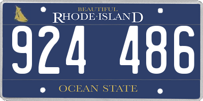 RI license plate 924486