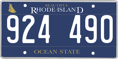 RI license plate 924490
