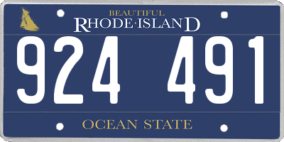 RI license plate 924491