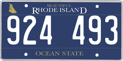 RI license plate 924493