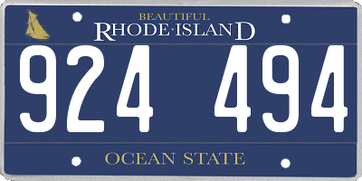 RI license plate 924494