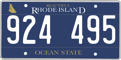 RI license plate 924495