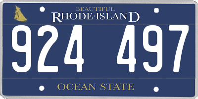 RI license plate 924497