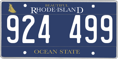 RI license plate 924499