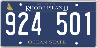RI license plate 924501
