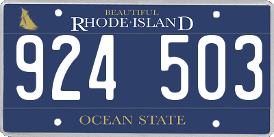 RI license plate 924503