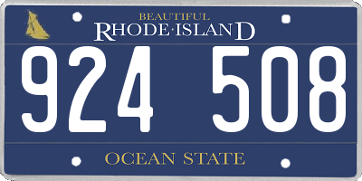 RI license plate 924508