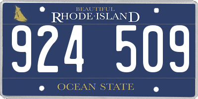RI license plate 924509