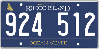 RI license plate 924512