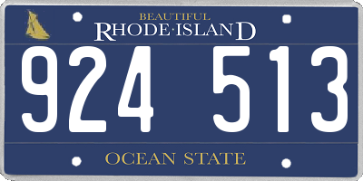 RI license plate 924513
