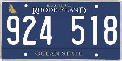 RI license plate 924518