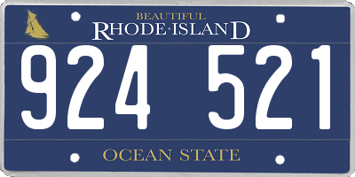 RI license plate 924521