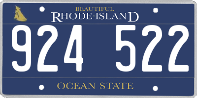 RI license plate 924522