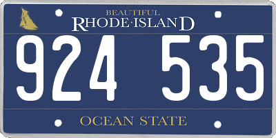 RI license plate 924535