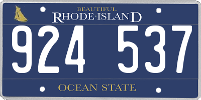 RI license plate 924537