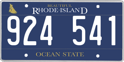 RI license plate 924541