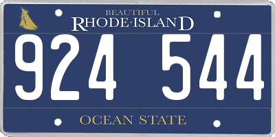 RI license plate 924544