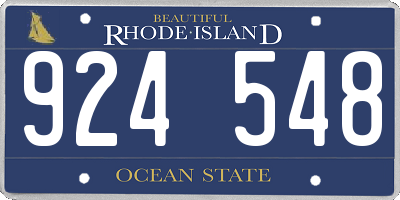 RI license plate 924548