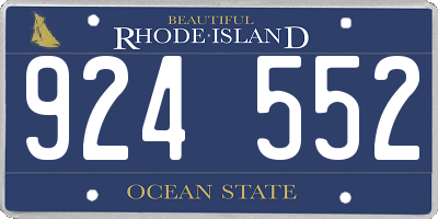 RI license plate 924552
