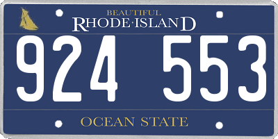 RI license plate 924553