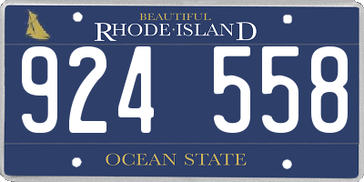 RI license plate 924558