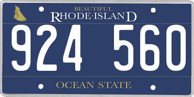 RI license plate 924560
