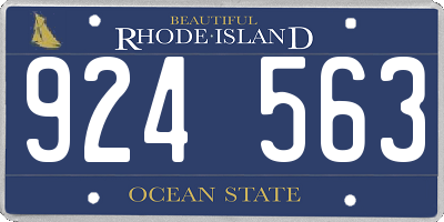 RI license plate 924563