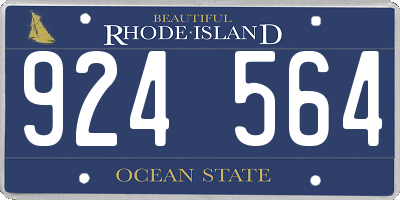 RI license plate 924564