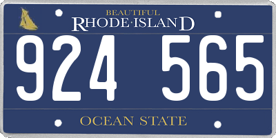 RI license plate 924565