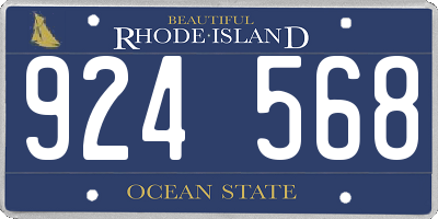 RI license plate 924568