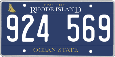 RI license plate 924569