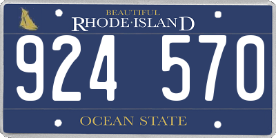 RI license plate 924570