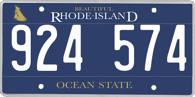 RI license plate 924574